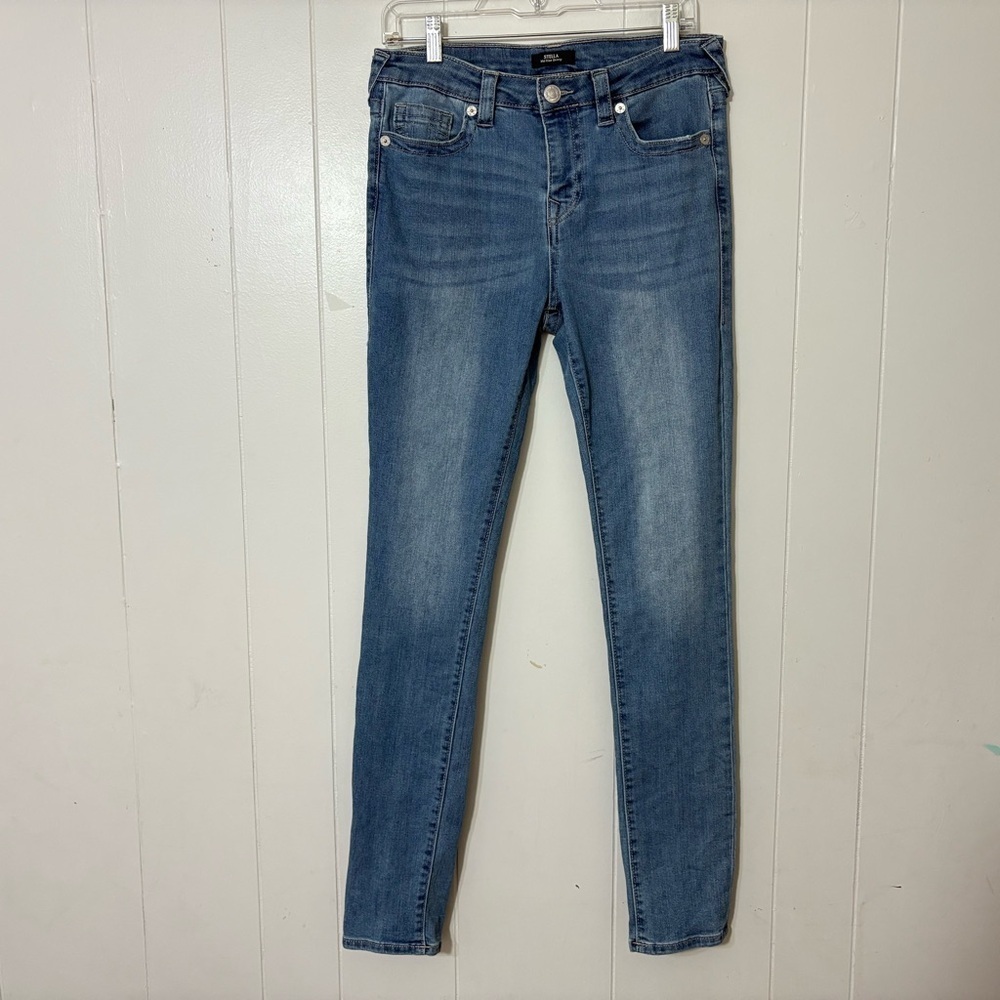 True Religion Stella Mid Rise Skinny Jeans Women 29 Blue Stretch Denim